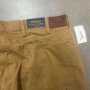 NWT Polo Ralph Lauren men beige tan 5 pocket chino pants cotton straight fit 44b